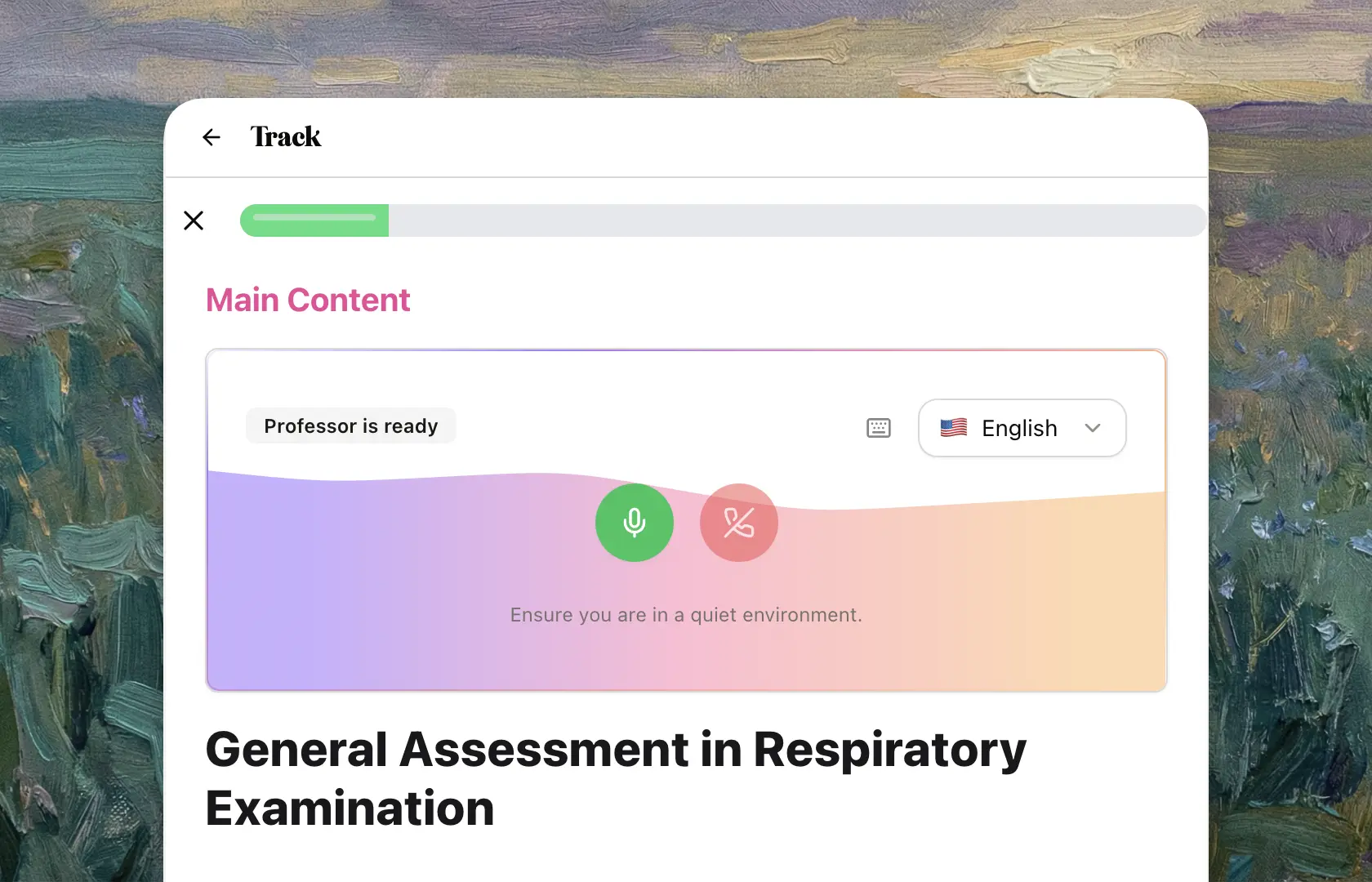 Voice tutoring lesson preview
